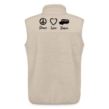 Ich liebe Busse - Unisex Sherpaweste von Stanley/Stella - Beige - Hinten - AI Model Male 178 light (178cm)