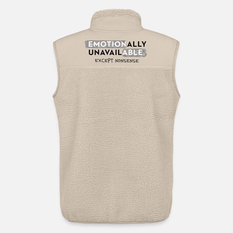 Emotionally Unavailable – Statement Typo - Unisex Sherpaweste von Stanley/Stella - Beige