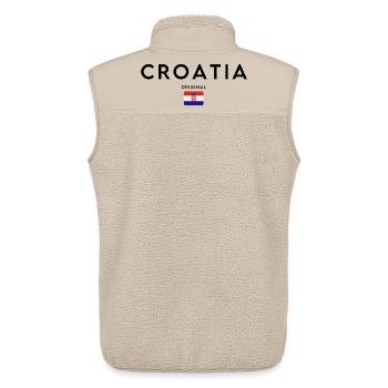 Kroatien-Flagge, elegantes minimalistisches Design - Unisex Sherpaweste von Stanley/Stella - Beige - Hinten - AI Model Male 178 light (178cm)
