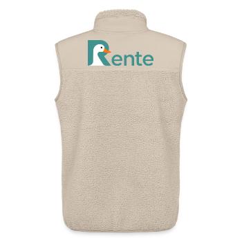Die Legende Ist In Rente Lustiger Rentner Spruch - Unisex Sherpaweste von Stanley/Stella - Beige - Hinten - AI Model Male 178 light (178cm)