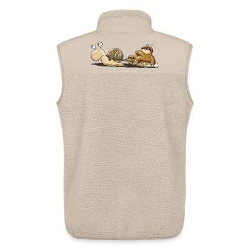 Schnecke Faultier Langsam Müde Tierhumor Cartoon - Unisex Sherpaweste von Stanley/Stella - Beige - Hinten - AI Model Male 178 light (178cm)