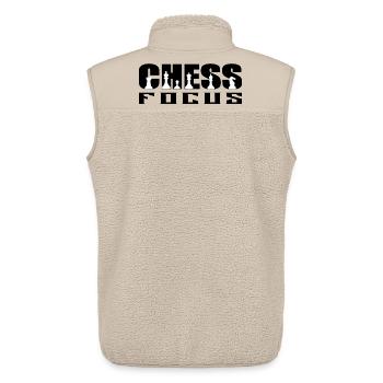 Chess Focus - Unisex Sherpa Gilet by Stanley/Stella - beige - Back - AI Model Male 178 light (178cm)