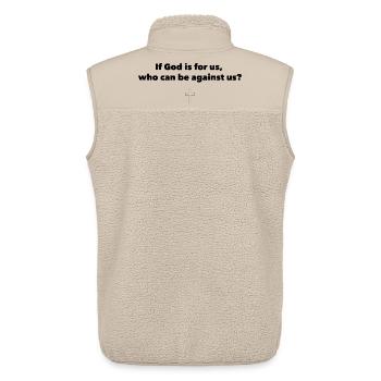 If God Is With Us - Unisex Sherpa Gilet by Stanley/Stella - beige - Back - AI Model Male 178 light (178cm)