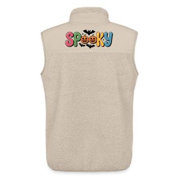 Spooky Pumpkin Lettering Colorful - Unisex Sherpa Gilet by Stanley/Stella - beige - Back - AI Model Male 178 light (178cm)