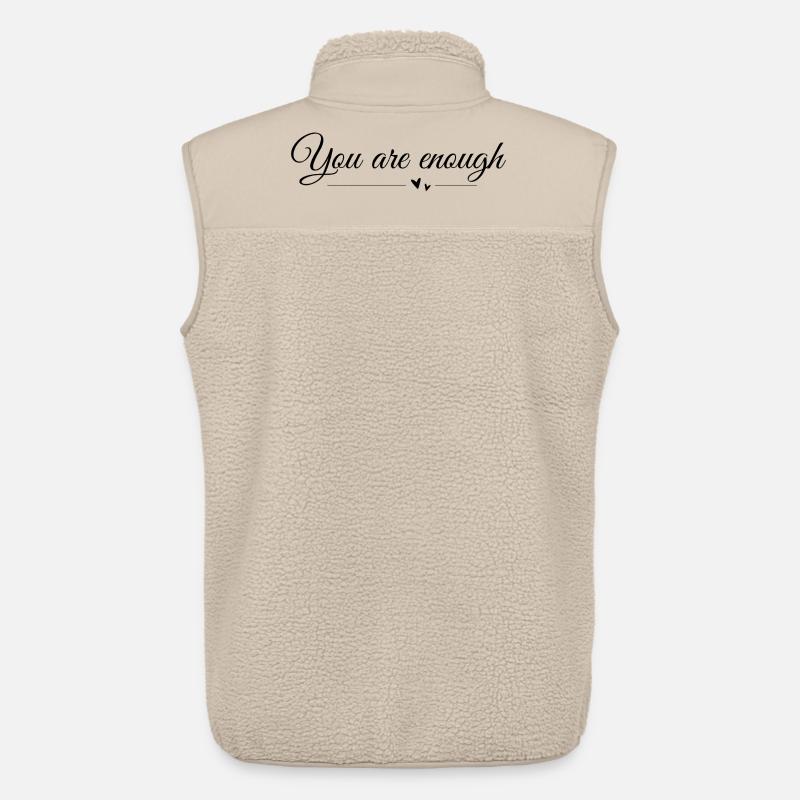 Du bist genug! - Unisex Sherpaweste von Stanley/Stella - Beige