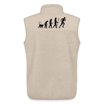 Entwicklung eines Läufers - Unisex Sherpaweste von Stanley/Stella - Beige - Hinten - AI Model Male 178 light (178cm)