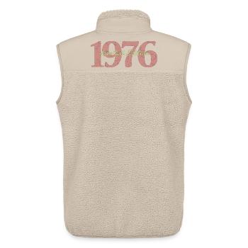 1976 Limited Edition Vintage Birthday - Unisex Sherpa Gilet by Stanley/Stella - beige - Back - AI Model Male 178 light (178cm)