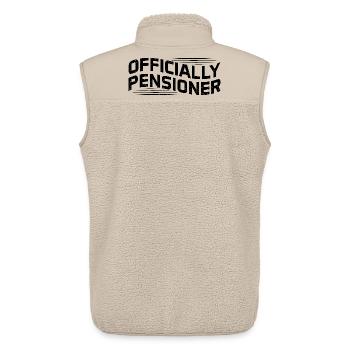 Offiziell Ruhestand für Pensionäre - Unisex Sherpaweste von Stanley/Stella - Beige - Hinten - AI Model Male 178 light (178cm)