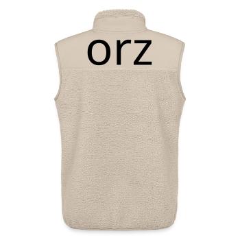 orz Emoticon Verzweiflung ASCII Klassiker - Unisex Sherpaweste von Stanley/Stella - Beige - Hinten - AI Model Male 178 light (178cm)
