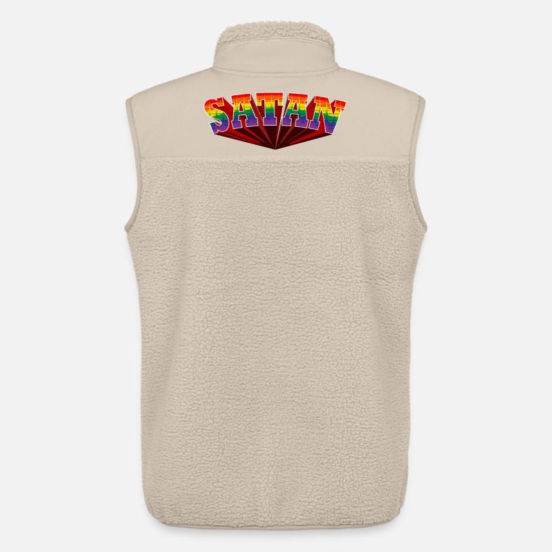 Satan Regenbogen Text - Unisex Sherpaweste von Stanley/Stella - Beige