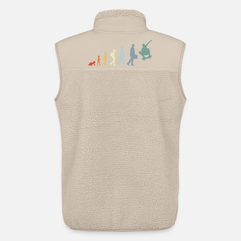 Skateboarder Evolution - Unisex Sherpaweste von Stanley/Stella - Beige