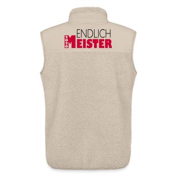 Endlich Meister 2026 - Unisex Sherpaweste von Stanley/Stella - Beige - Hinten - AI Model Male 178 light (178cm)
