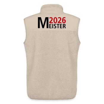 Meister 2026 Meisterschaft - Unisex Sherpaweste von Stanley/Stella - Beige - Hinten - AI Model Male 178 light (178cm)
