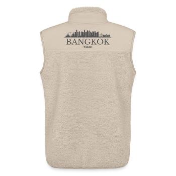 Bangkok, Thailand, Bangkok Skyline - Unisex Sherpaweste von Stanley/Stella - Beige - Hinten - AI Model Male 178 light (178cm)
