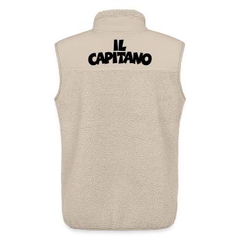 Il Capitano - Unisex Sherpaweste von Stanley/Stella - Beige - Hinten - AI Model Male 178 light (178cm)