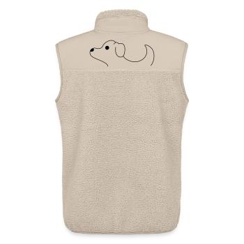 T-shirt for women and men with a dog - Unisex Sherpa Gilet by Stanley/Stella - beige - Back - AI Model Male 178 light (178cm)