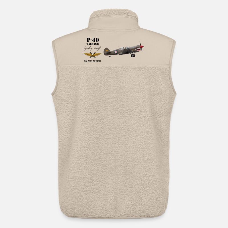 P-40 Warhawk - Unisex Sherpaweste von Stanley/Stella - Beige