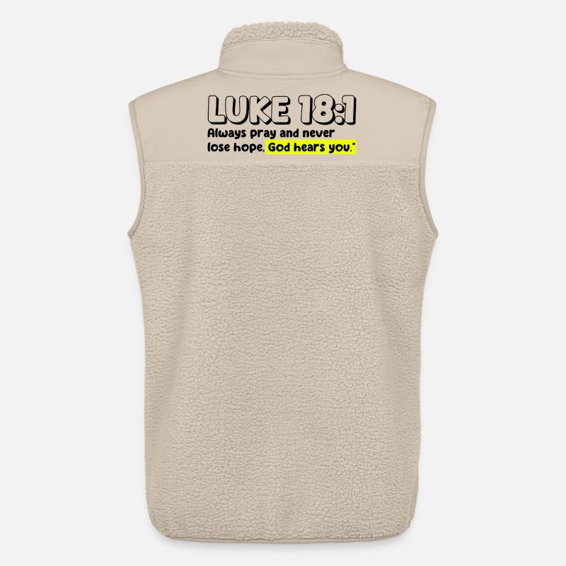 Lukas 18:1 | Bibelzitat - Unisex Sherpaweste von Stanley/Stella - Beige