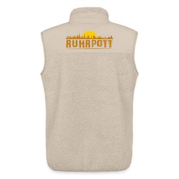 Silhouette de Ruhrpott - Veste sans manches sherpa unisexe Stanley/Stella - beige - Dos - AI Model Male 178 light (178cm)