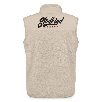 Stodkind Extra Black - Unisex Sherpaweste von Stanley/Stella - Beige - Hinten - AI Model Male 178 light (178cm)