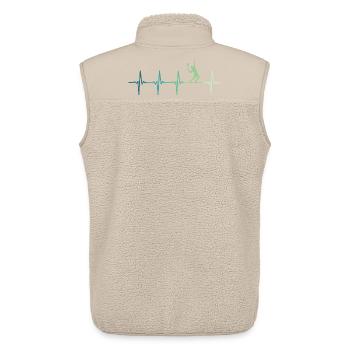 Tennis - Unisex Sherpa Gilet by Stanley/Stella - beige - Back - AI Model Male 178 light (178cm)