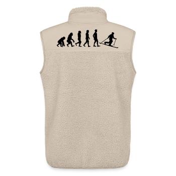 Evolution Telemark - Unisex Sherpaweste von Stanley/Stella - Beige - Hinten - AI Model Male 178 light (178cm)