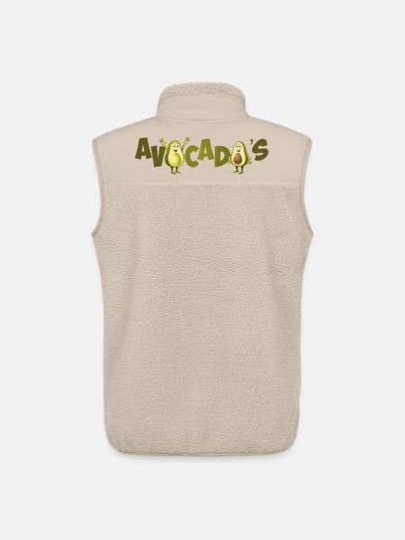 Image joyeuse de deux avocats. - Veste sans manches sherpa unisexe Stanley/Stella - beige