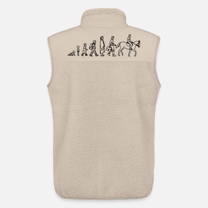 Évolution de l’enfant au cavalier - Veste sans manches sherpa unisexe Stanley/Stella - beige