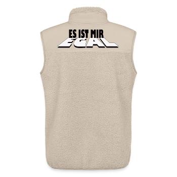 Es ist mir egal - Statement Design - Unisex Sherpaweste von Stanley/Stella - Beige - Hinten - AI Model Male 178 light (178cm)