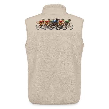 Fahrrad Rennrad Radfahrer Bikesport Mountainbike - Unisex Sherpaweste von Stanley/Stella - Beige - Hinten - AI Model Male 178 light (178cm)