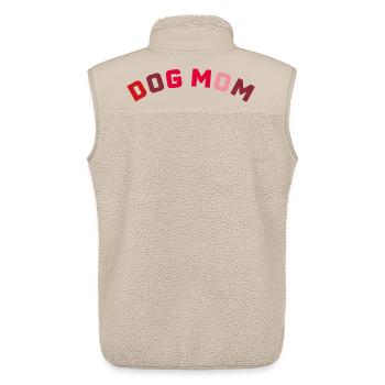 DOG MOM  - Unisex Sherpaweste von Stanley/Stella - Beige - Hinten - AI Model Male 178 light (178cm)