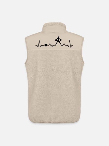 Cheerleader Heartbeat Cheer Squad - Unisex Sherpa Gilet by Stanley/Stella - beige