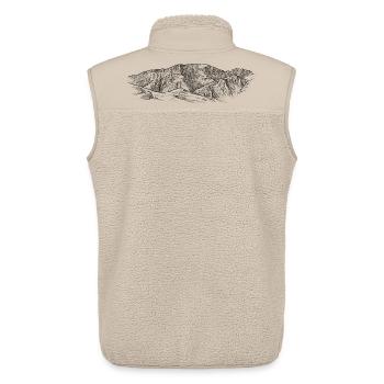 Kremsmauer Silhouette | Upper Austria Pre-Alps - Unisex Sherpa Gilet by Stanley/Stella - beige - Back - AI Model Male 178 light (178cm)