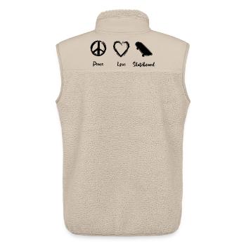 Skateboarding Motivation - Unisex Sherpa Gilet by Stanley/Stella - beige - Back - AI Model Male 178 light (178cm)