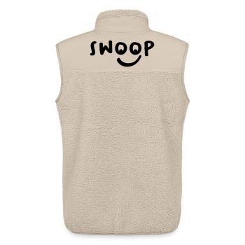 Swoop Face Laugh Gift - Unisex Sherpa Gilet by Stanley/Stella - beige - Back - AI Model Male 178 light (178cm)
