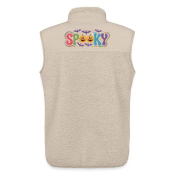 Spooky Kids Halloween Schriftzug - Unisex Sherpaweste von Stanley/Stella - Beige - Hinten - AI Model Male 178 light (178cm)