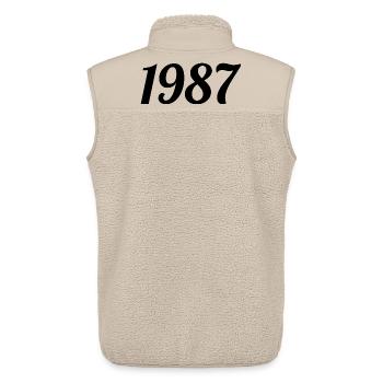 1987 - Veste sans manches sherpa unisexe Stanley/Stella - beige - Dos - AI Model Male 178 light (178cm)