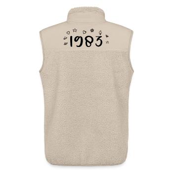 1983 Jubiläum 1983 Retro 1983 - Unisex Sherpaweste von Stanley/Stella - Beige - Hinten - AI Model Male 178 light (178cm)