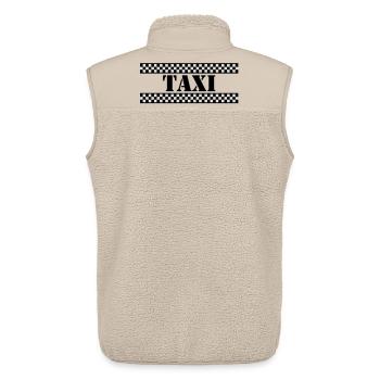 NY Taxi - Veste sans manches sherpa unisexe Stanley/Stella - beige - Dos - AI Model Male 178 light (178cm)