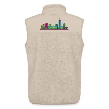 Katowice City Skyline Spodek Arena Linienkunst - Unisex Sherpaweste von Stanley/Stella - Beige - Hinten - AI Model Male 178 light (178cm)