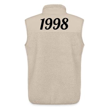 1998 Vintage 1998 Retro Geburtstag 1998 Geschenk - Unisex Sherpaweste von Stanley/Stella - Beige - Hinten - AI Model Male 178 light (178cm)