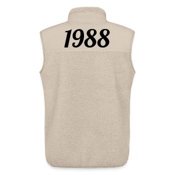 1988 Vintage 1988 Retro Geburtstag 1988 Geschenk - Unisex Sherpaweste von Stanley/Stella - Beige - Hinten - AI Model Male 178 light (178cm)