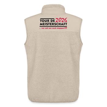 Tour de Meisterschaft 2026 - Unisex Sherpaweste von Stanley/Stella - Beige - Hinten - AI Model Male 178 light (178cm)
