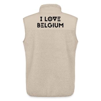 I LOVE BELGIUM - Unisex Sherpa Gilet by Stanley/Stella - beige - Back - AI Model Male 178 light (178cm)