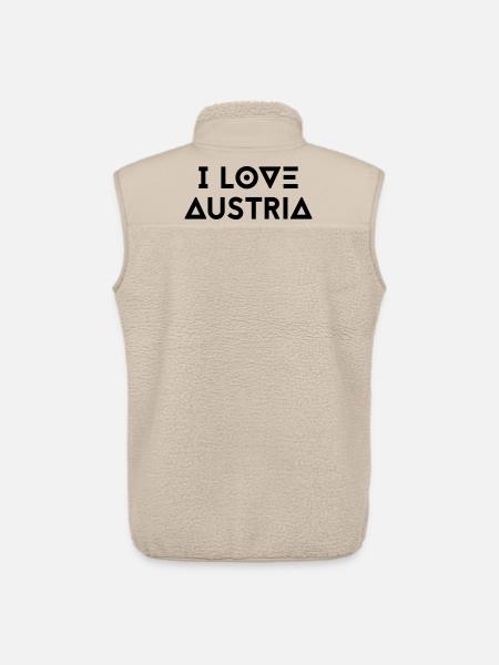 I LOVE AUSTRIA - Unisex Sherpa Gilet by Stanley/Stella - beige