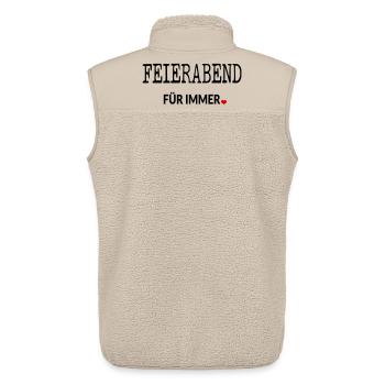 Ruhestand Rente Feierabend - Unisex Sherpaweste von Stanley/Stella - Beige - Hinten - AI Model Male 178 light (178cm)