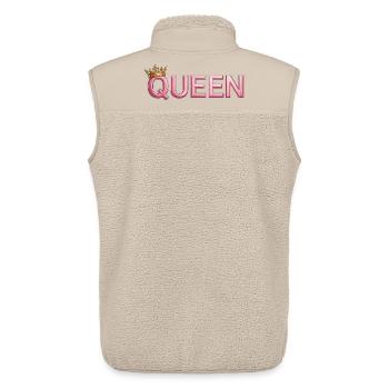 Pink Crown Queen Typografie - Unisex Sherpaweste von Stanley/Stella - Beige - Hinten - AI Model Male 178 light (178cm)