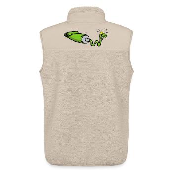 Green snake and gouache tube - Unisex Sherpa Gilet by Stanley/Stella - beige - Back - AI Model Male 178 light (178cm)