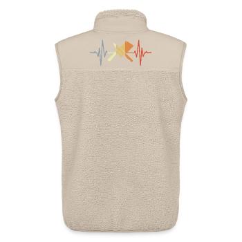 Hackbeil Messer Herzlinie - Unisex Sherpaweste von Stanley/Stella - Beige - Hinten - AI Model Male 178 light (178cm)