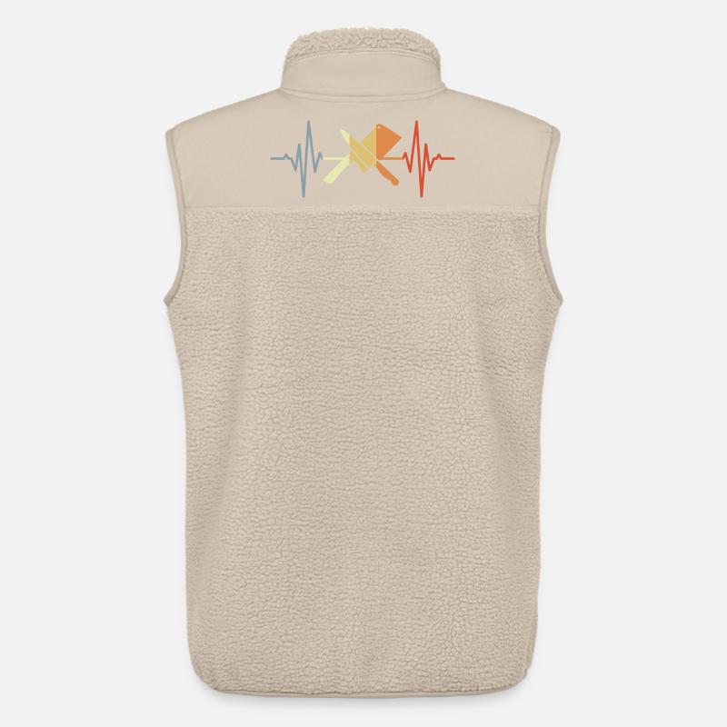 Hackbeil Messer Herzlinie - Unisex Sherpaweste von Stanley/Stella - Beige